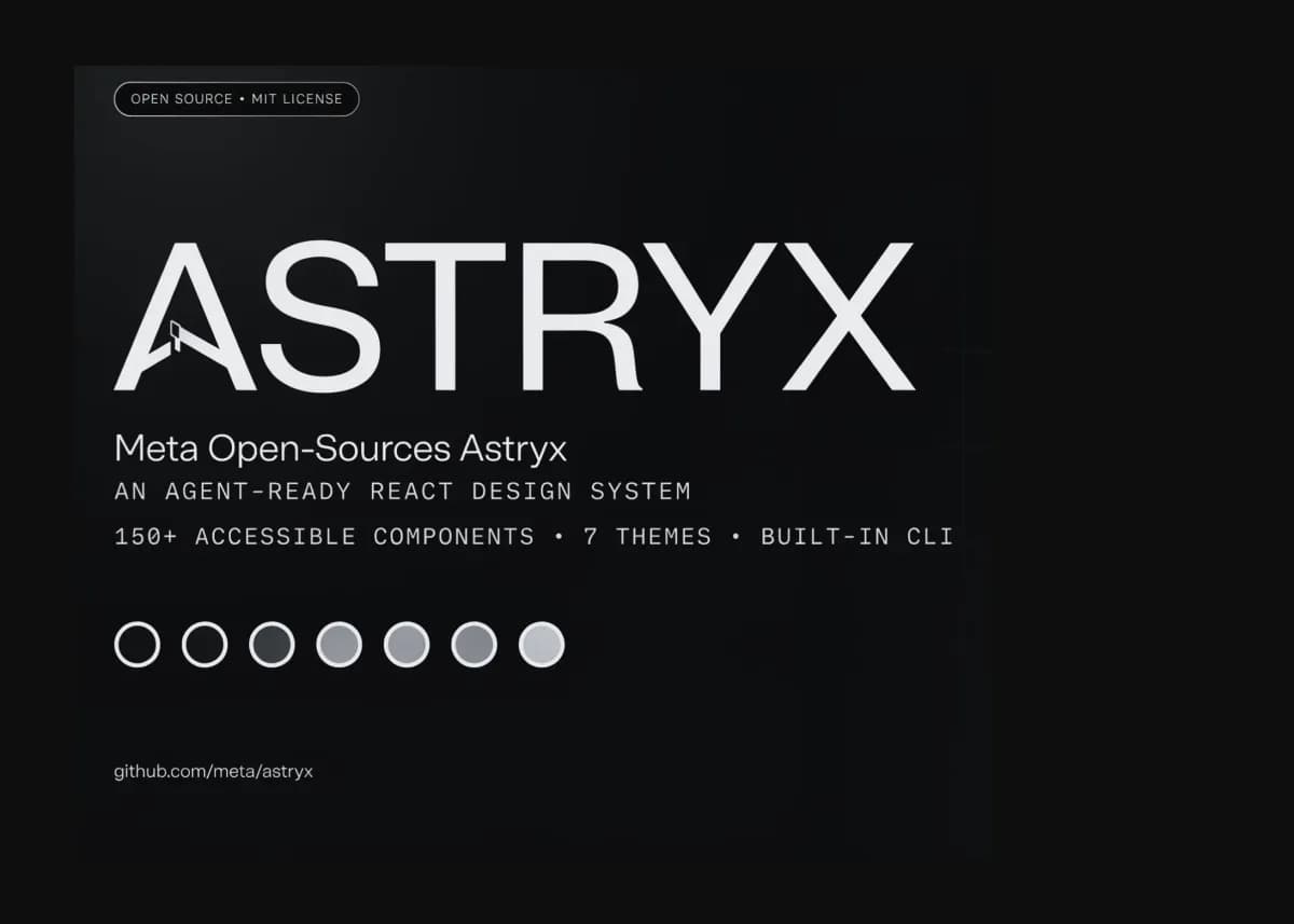 سیستم طراحی Astryx متای: ۱۵۰+ کامپوننت، هفت تم و ابزار CLI برای توسعه عوامل هوشمند