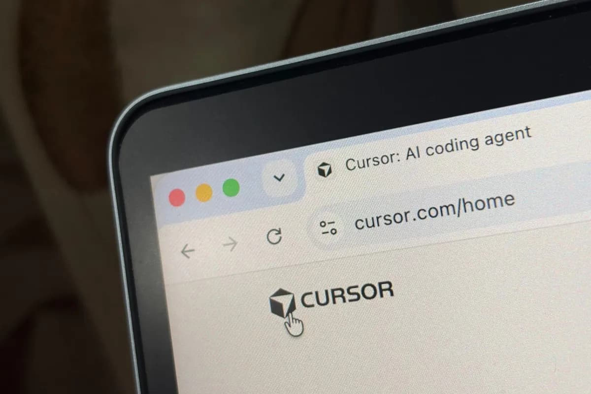 لوگوی Cursor روی پسزمینهای با رنگهای پرچم هند، نماد ورود رسمی این شرکت به بازار هند با قیمتگذاری محلی.