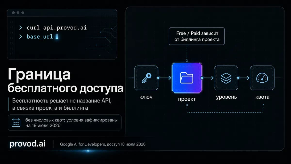 لوگوی Google AI API با نماد هوش مصنوعی و نشانگر محدودیت دسترسی رایگان