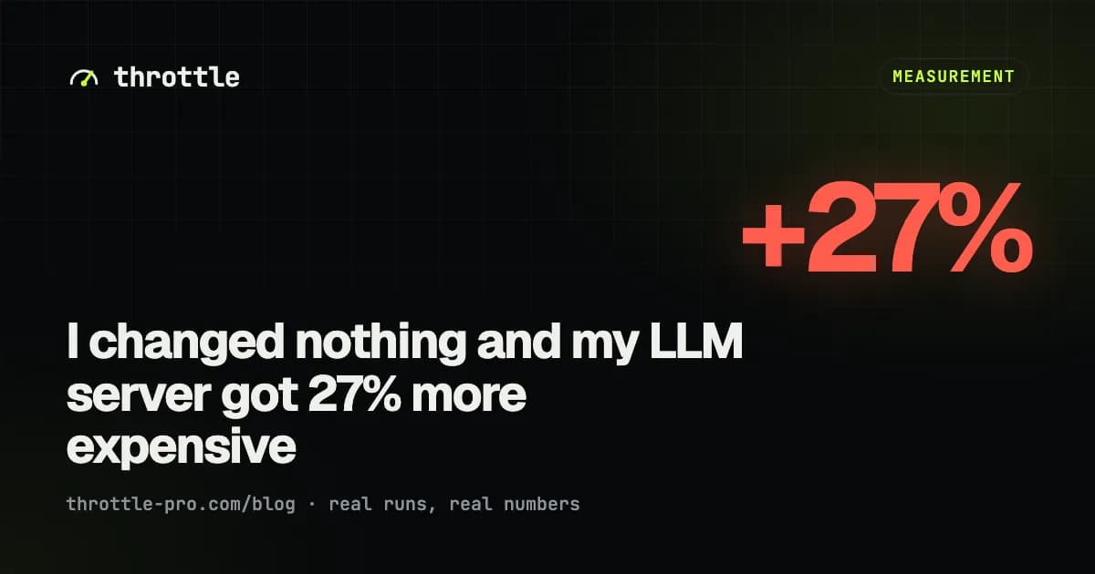 سرور LLM بدون تغییر ۲۷٪ گرانتر شد