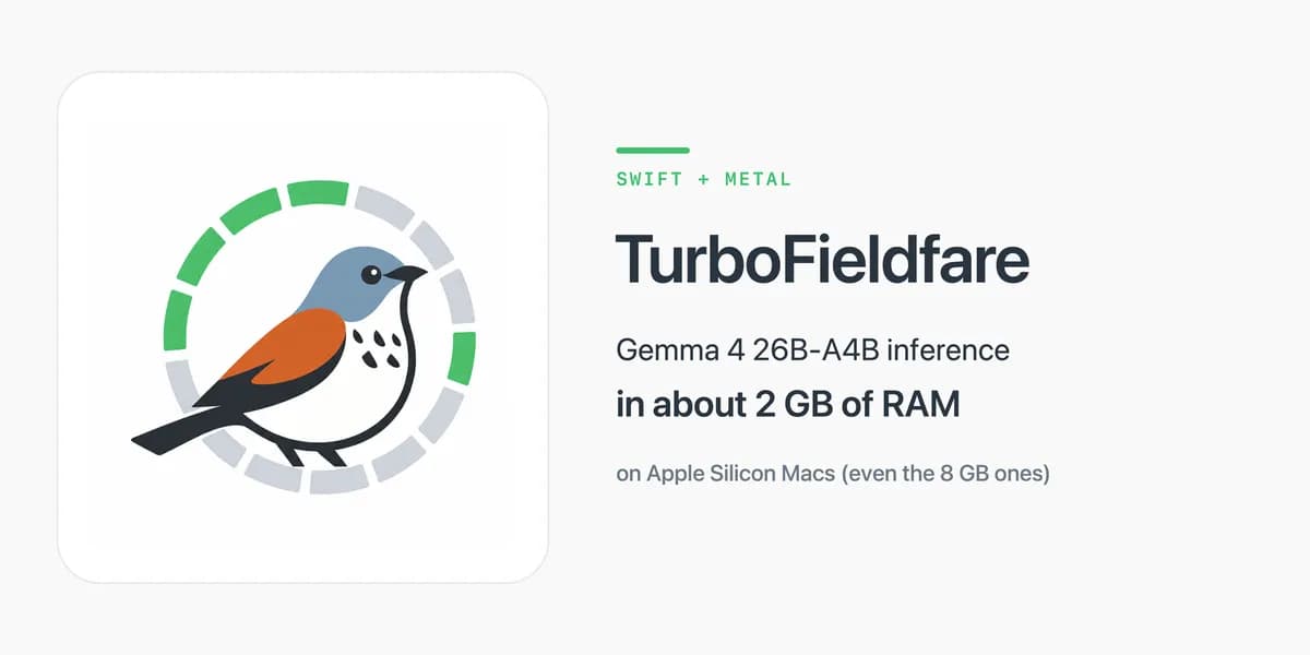 اجرای مدل Gemma 4 26B-A4B با تنها ۲ گیگابایت رم روی مکبوکهای سری M