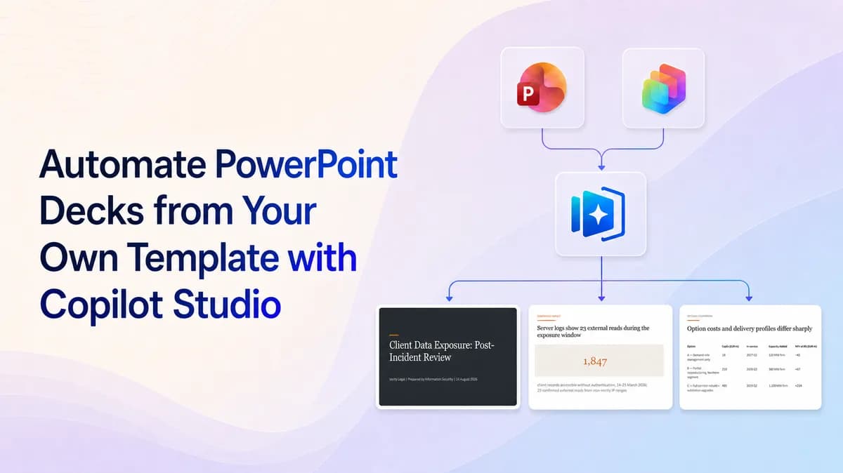 ساخت خودکار اسلایدهای پاورپوینت از قالب سفارشی با Copilot Studio