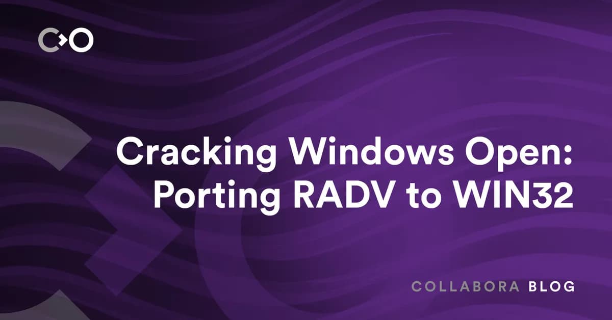 پنجرهای به ویندوز: پورت کردن RADV به WIN32
