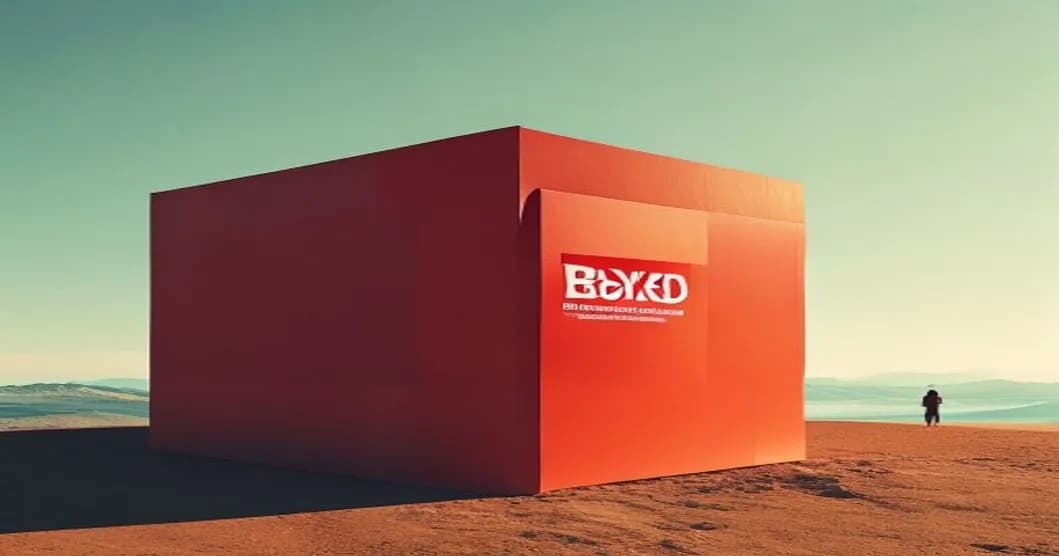 لوگوی باکس تریدی: مکعب سهبعدی آبی با خطوط سفید و عنوان «Box3D» در کنار آن