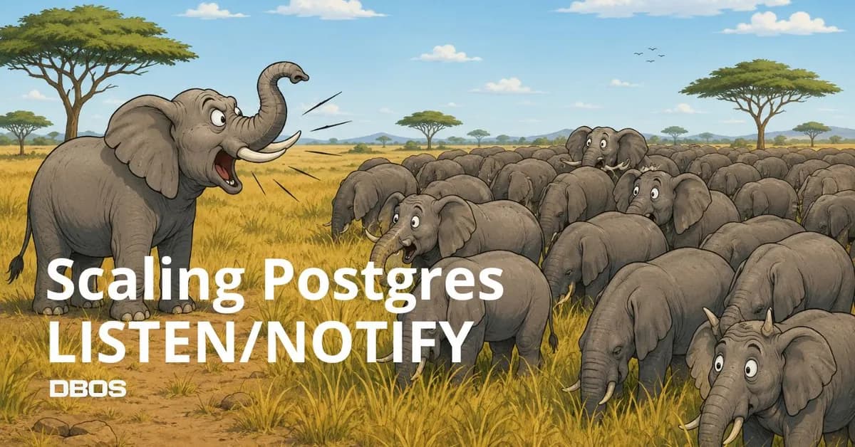 معماری pub/sub داخلی PostgreSQL که از طریق دستورات LISTEN/NOTIFY در دسترس است، چگونه در مقیاس بالا عمل میکند.