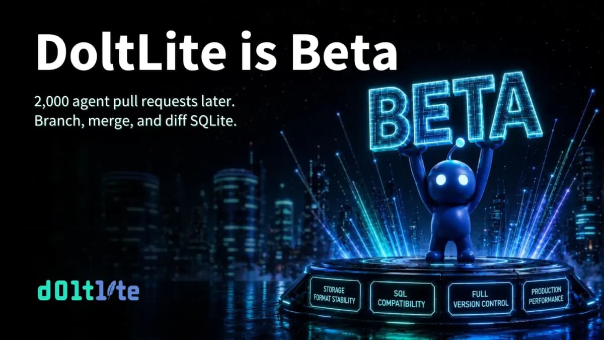 لوگوی DoltLite Beta: نسخه سبکتر پایگاه داده Dolt با قابلیت کنترل نسخه