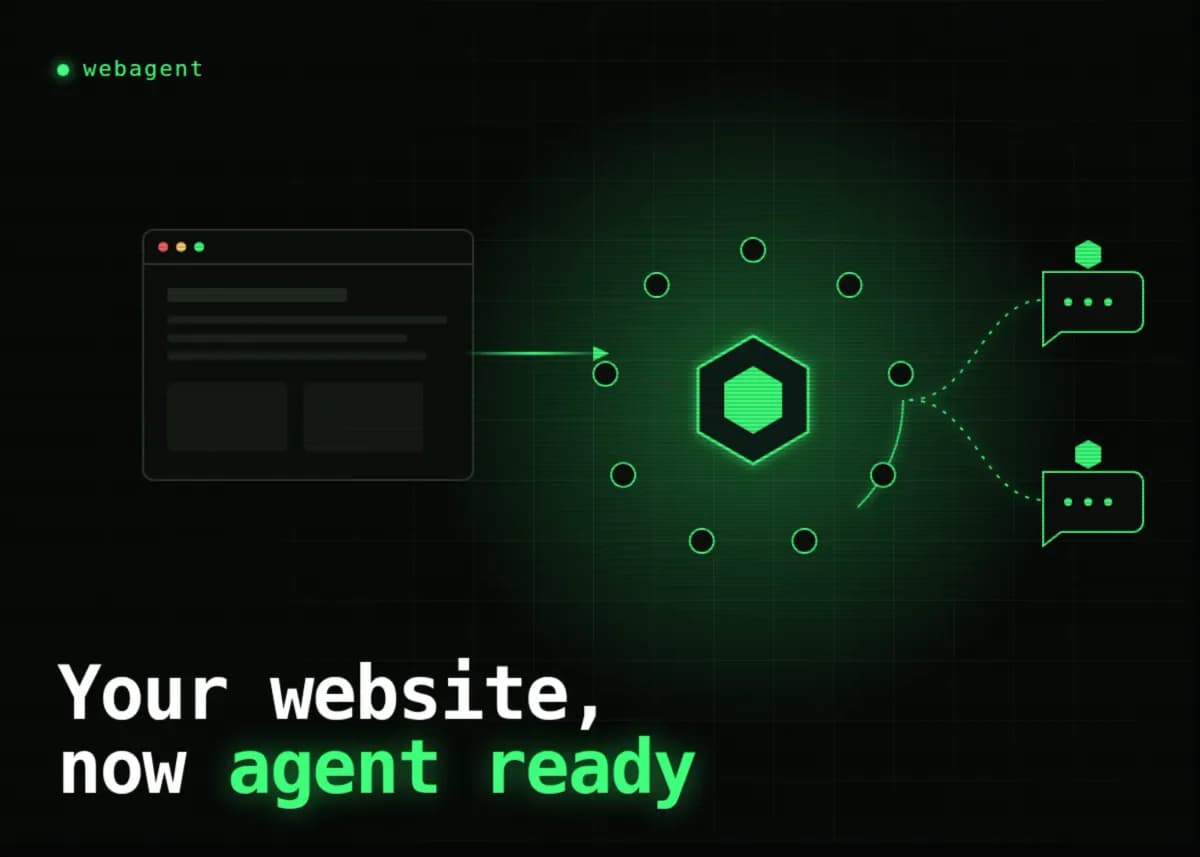 نمودار معماری WebAgent: تبدیل وبسایت به عامل هوشمند تحت نظارت با زبان Go