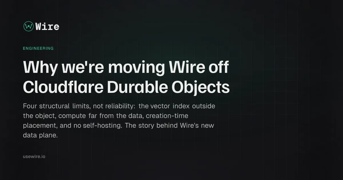 چرا وایر از Cloudflare Durable Objects خارج میشود