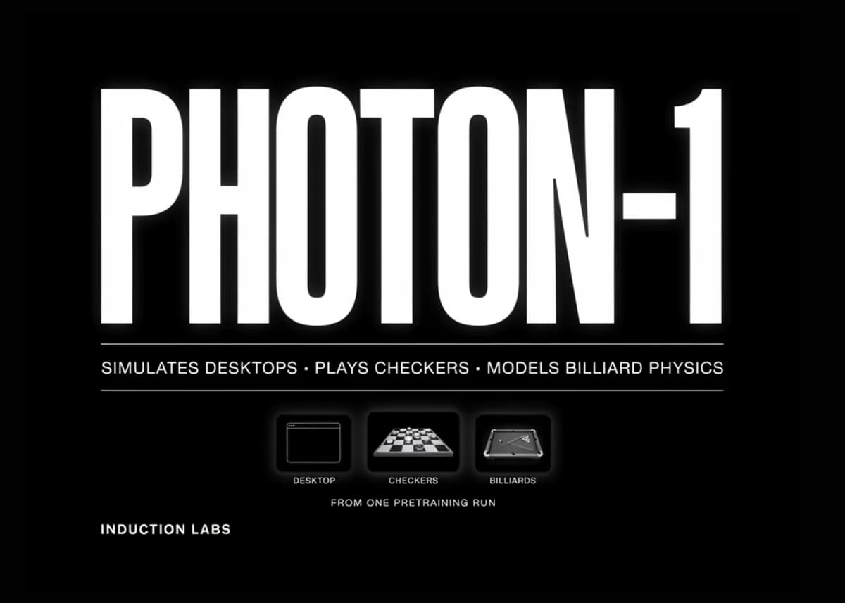 دستگاه Photon-1 شرکت Induction Labs با یک آموزش اولیه، دسکتاپ شبیهسازی میکند، دمبل بازی میکند و فیزیک بیلیارد مدلسازی می