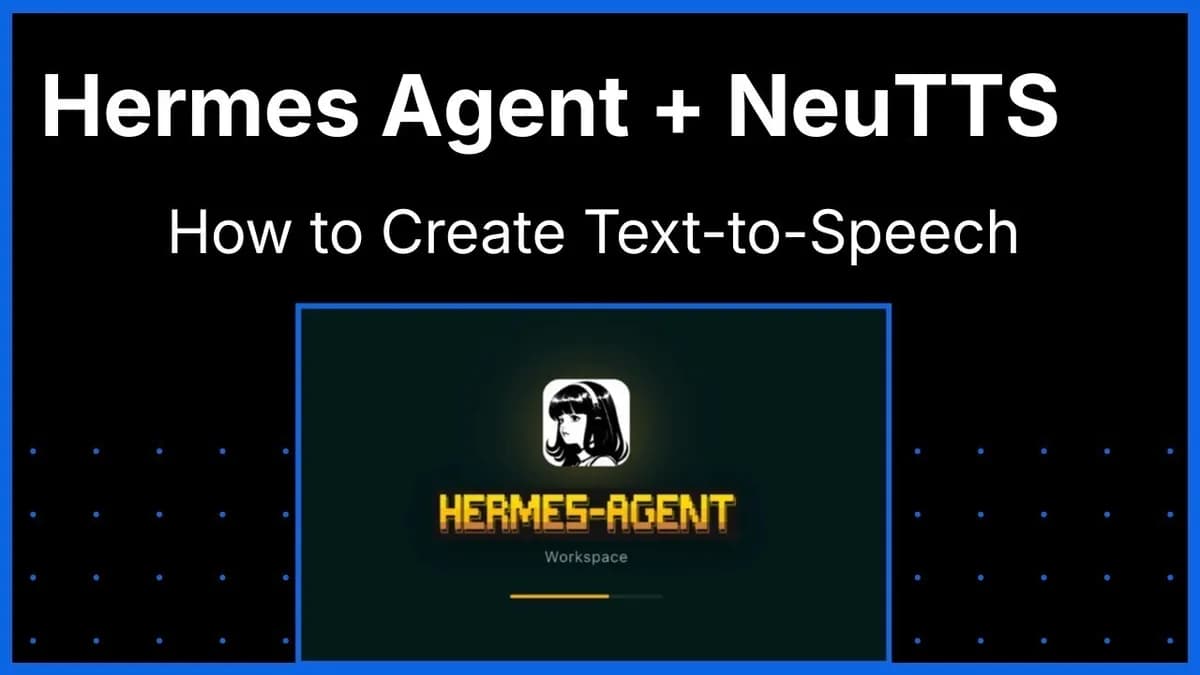 ایجاد تبدیل متن به گفتار با NeuTTS و عامل Hermes