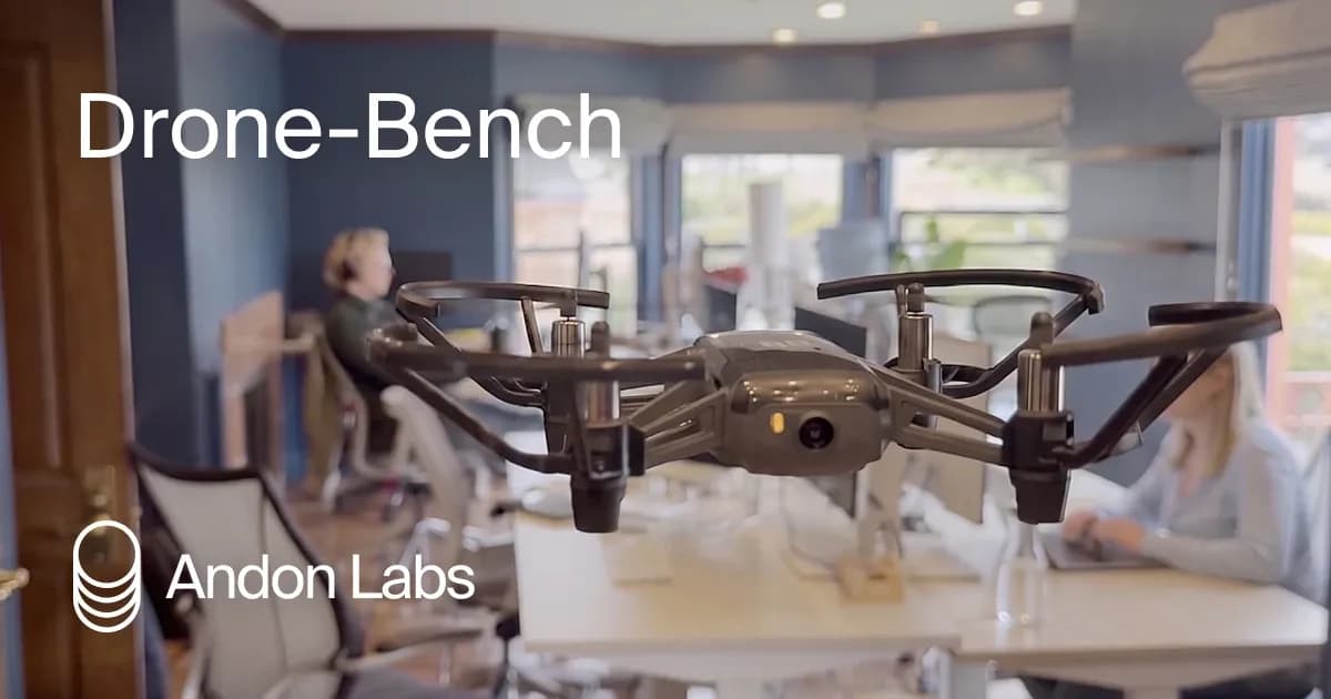 لوگوی آزمایشگاه آندون و عنوان Drone-Bench