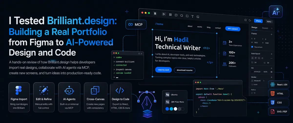 تست Brilliant.design: ساخت نمونهکار واقعی از فیگما تا طراحی و کد هوشمند با AI
