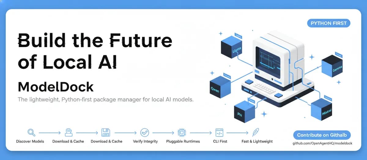 به دنبال اولین مشارکت متنباز؟ آینده هوش مصنوعی محلی را با ModelDock بسازید.