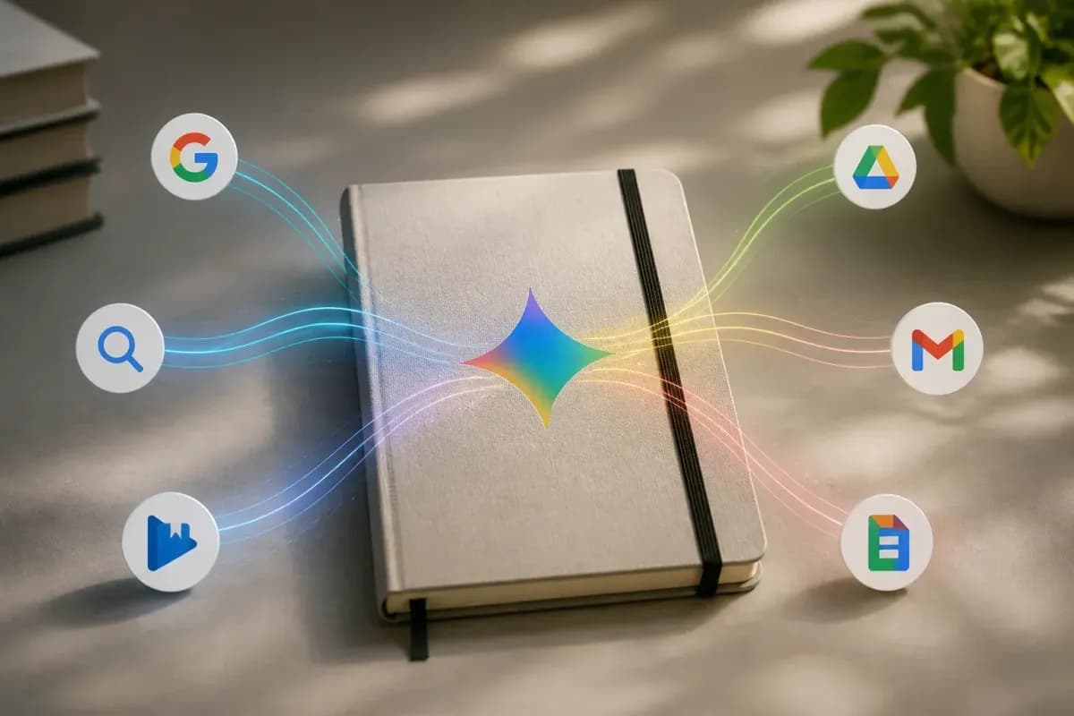 لوگوی جدید Gemini Notebook، ابزار تحقیق مبتنی بر هوش مصنوعی گوگل.
