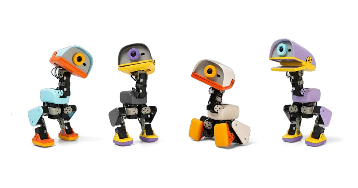 ربات دوپای ریز Microduck که میتوانید حرکات جدید به آن بیاموزید | Pollen Robotics