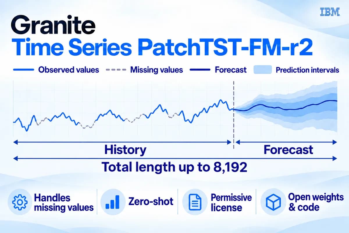 مدل Granite Time Series PatchTST-FM-r2 با مجوز تجاریدوستانه منتشر شد