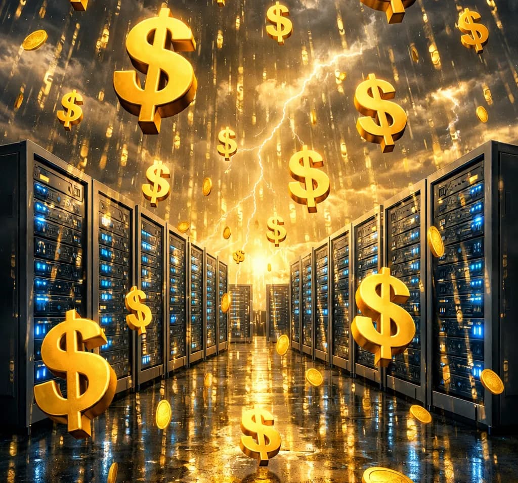 لوگوی دیتابریکس در کنار نمودار رشد ارزشگذاری ۱۸۸ میلیارد دلاری