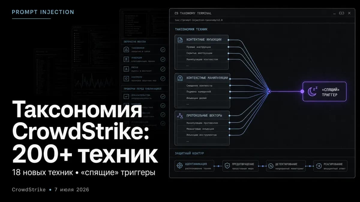 CrowdStrike طبقهبندی حملات تزریق پرامپت را به ۲۰۰+ تکنیک گسترش داد، شامل تریگرهای «خوابیده»