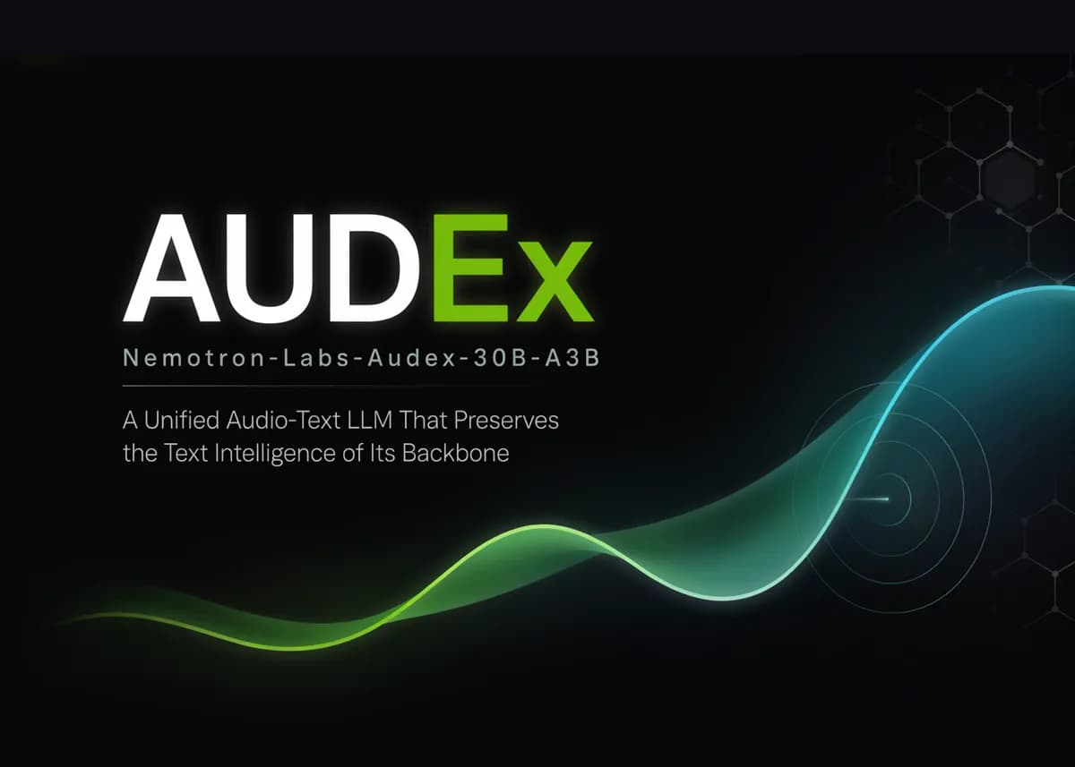 انتشار Audex توسط انویدیا: مدل زبانی یکپارچه صدا-متن با حفظ هوشمتدی متنی مدل پایه