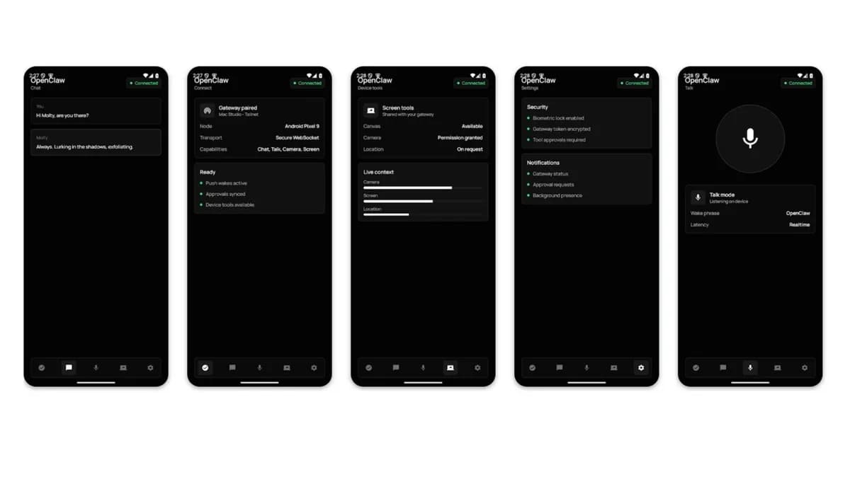 برنامه OpenClaw برای گوشیهای آیفون و اندروید منتشر شد