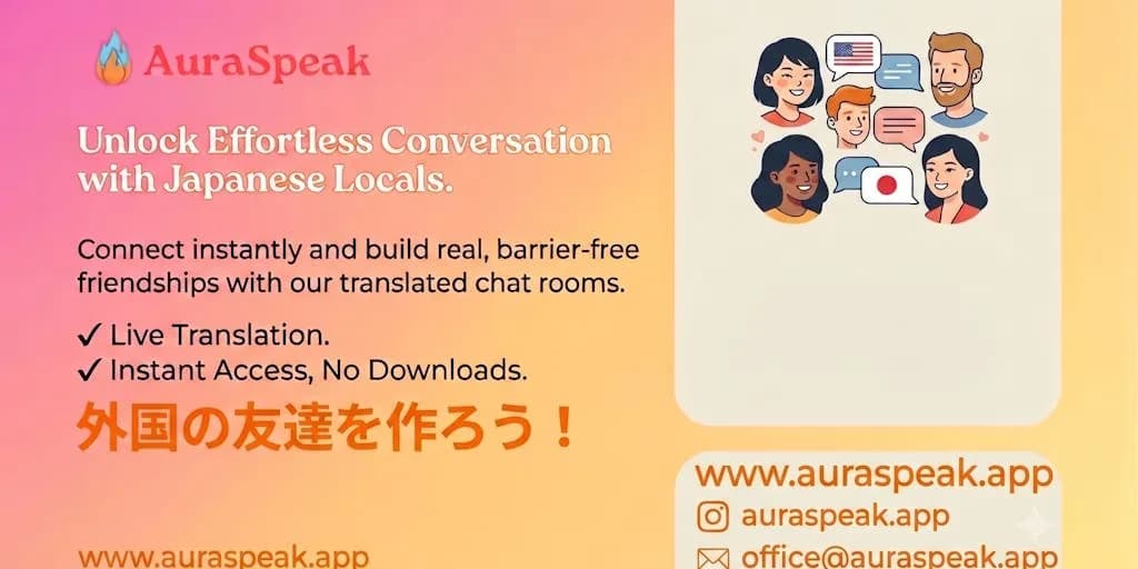 AuraSpeak: با اسکن QR، موانع زبان انگلیسی و ژاپنی را از بین ببرید | Product Hunt