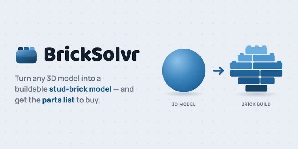 BrickSolvr: تبدیل هر مدل سهبعدی به ساختنی لگویی | Product Hunt