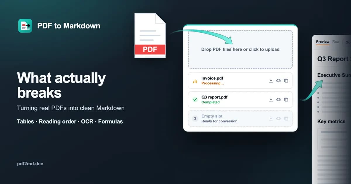 تبدیل PDF به Markdown: چه چیزهایی در مسیر از بین میروند؟