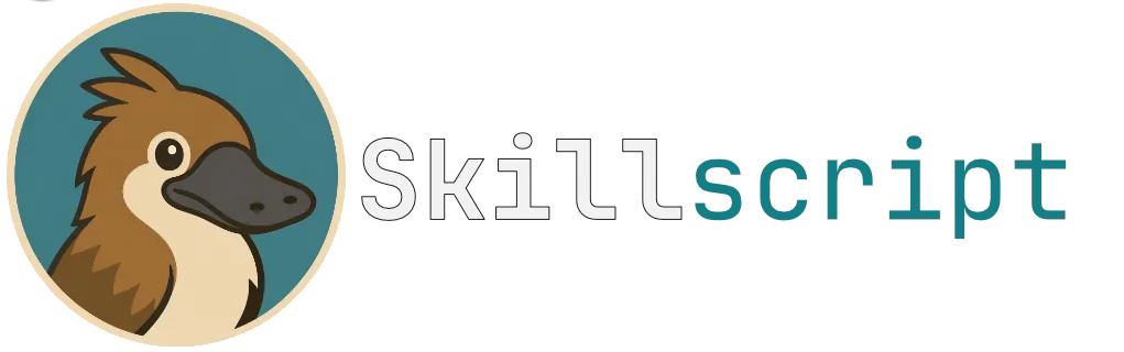 Skillscript — زبانی اعلانی کوچک برای طراحی گردش کار عامل‌ها. شامل زمان اجرا، کامپایلر و رابط خط فرمان.