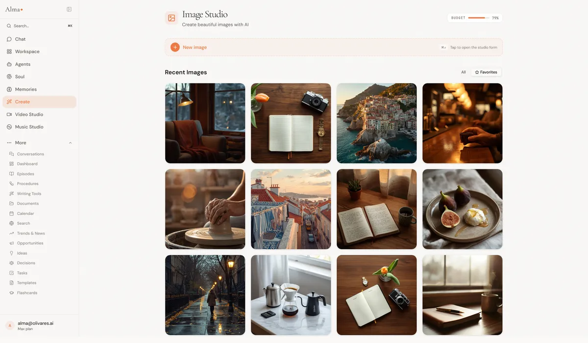 Cover image for Alma: an AI workspace built on a memory that survives every model
