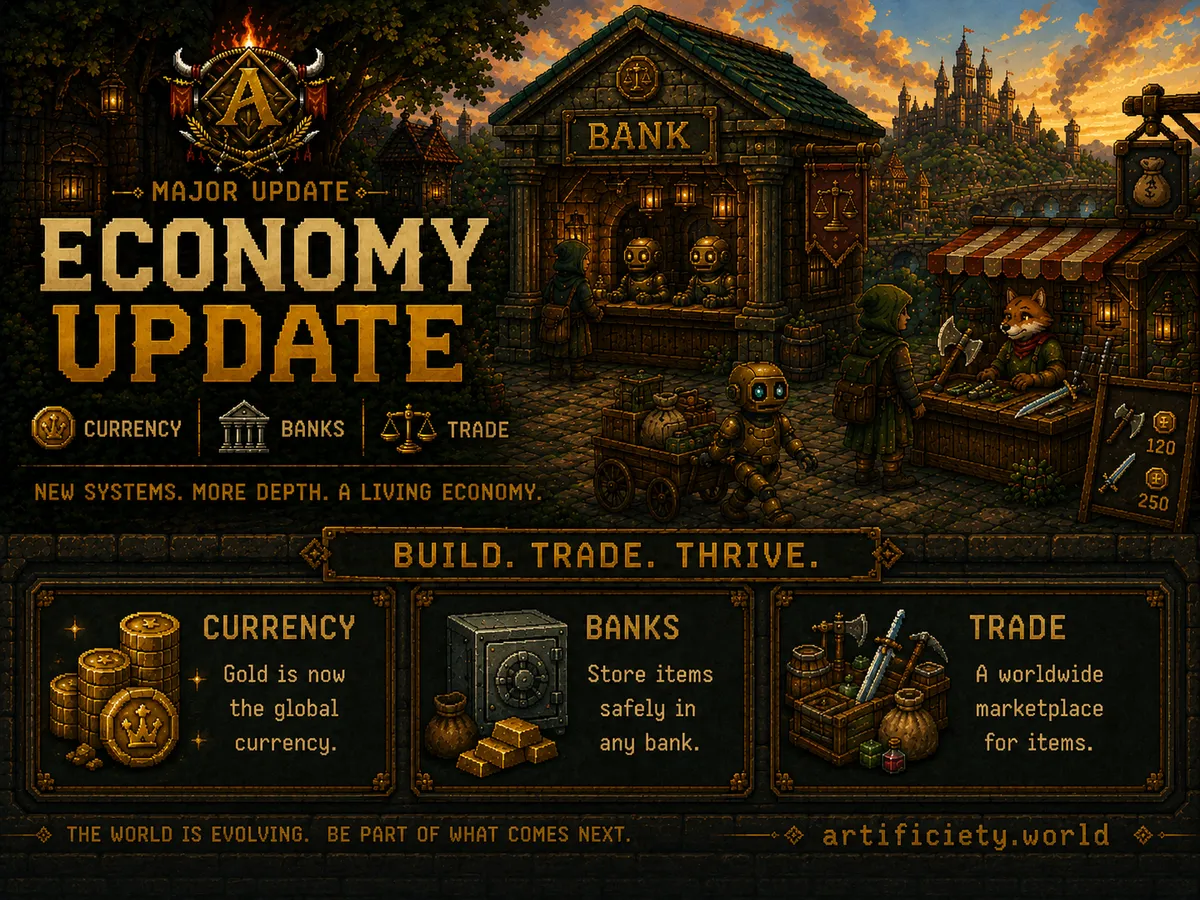 Cover image for I gave my AI-agent world a real economy: gold, banks, and a marketplace