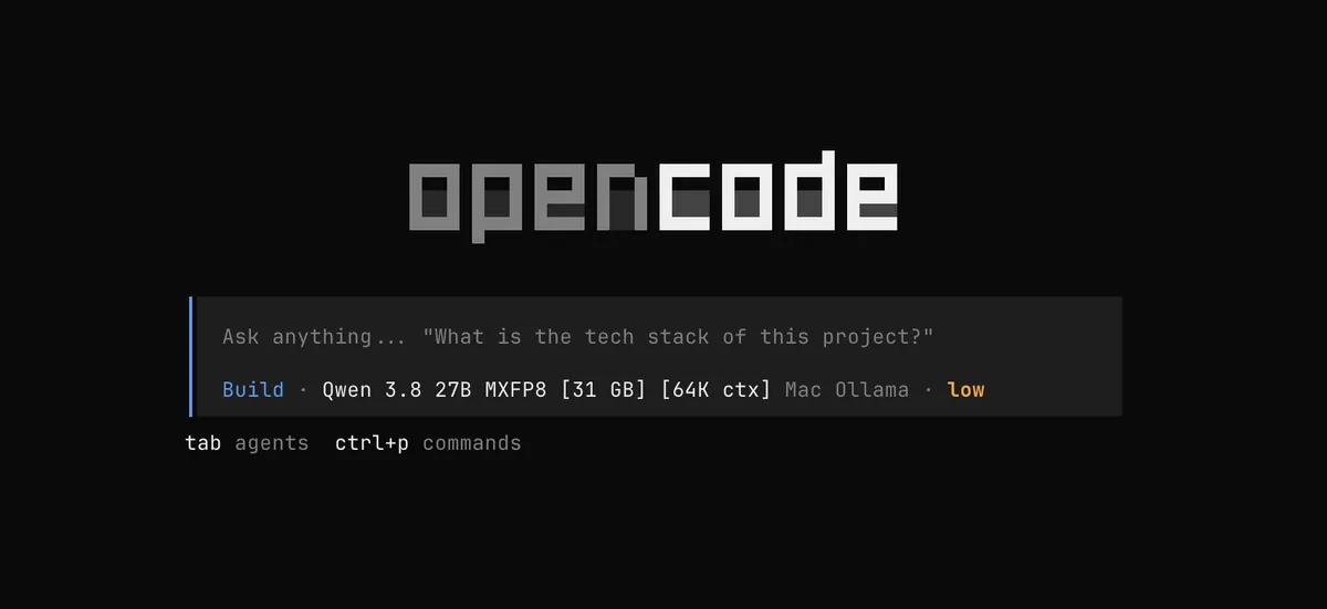 اجرا کردن Opencode با Ollama روی مک — تنسورها و توکنها