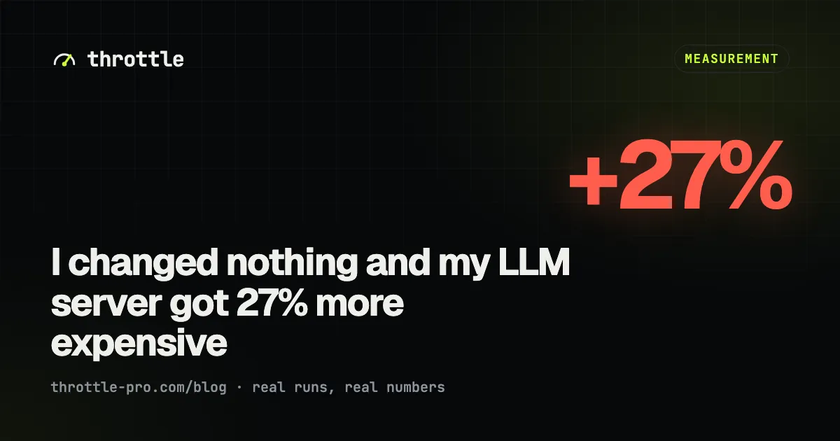 سرور LLM بدون تغییر ۲۷٪ گرانتر شد