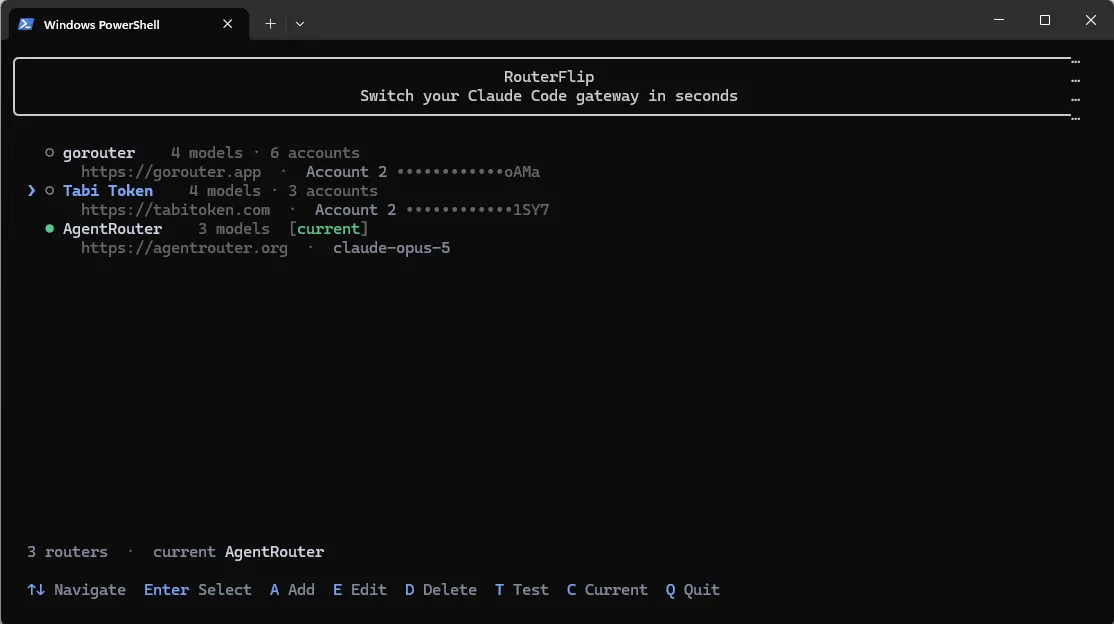 RouterFlip: روشی سادهتر برای تست و جابجایی روترها، حسابها و مدلهای Claude Code