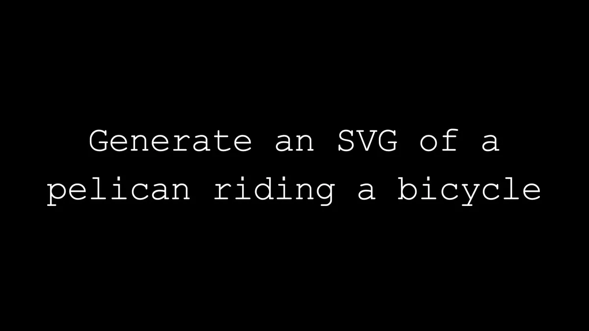 Generate an SVG of a pelican riding a bicycle