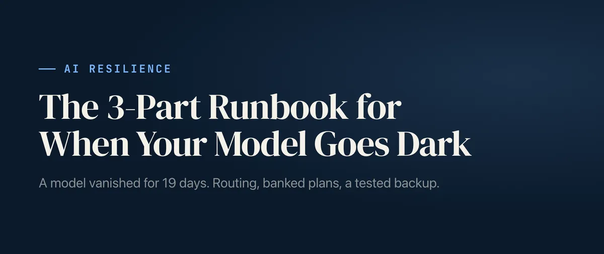 Cover image for I Wired an AI Fallback Runbook After a 19-Day Outage - Here's All 3 Parts