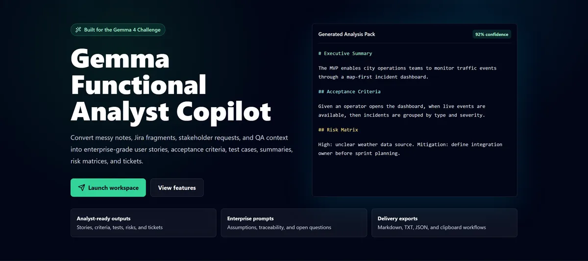 Landing page
