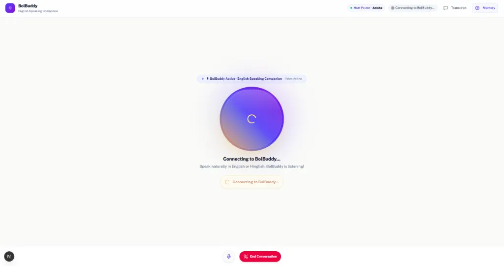 BolBuddy: از یک عامل صوتی تا همراه یادگیری انگلیسی هندی در ۱۰ روز