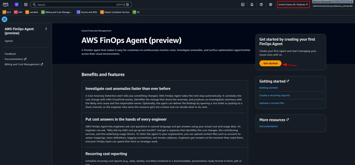 پیکربندی FinOps Agent در AWS و اتصال به Slack
