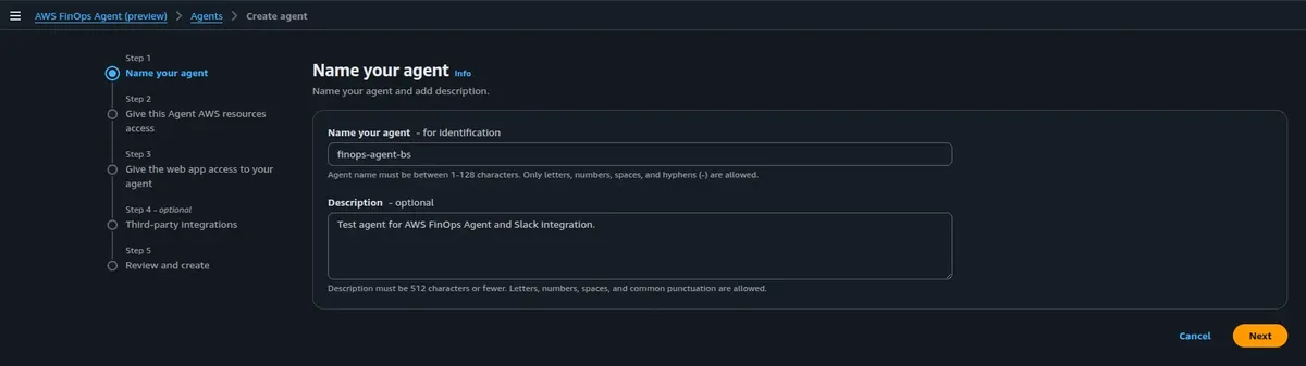 پیکربندی FinOps Agent در AWS و یکپارچهسازی با Slack