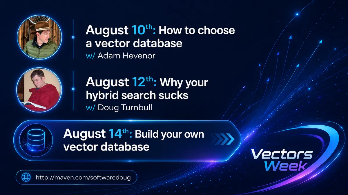 Vectors Week: vector retrieval and hybrid search events