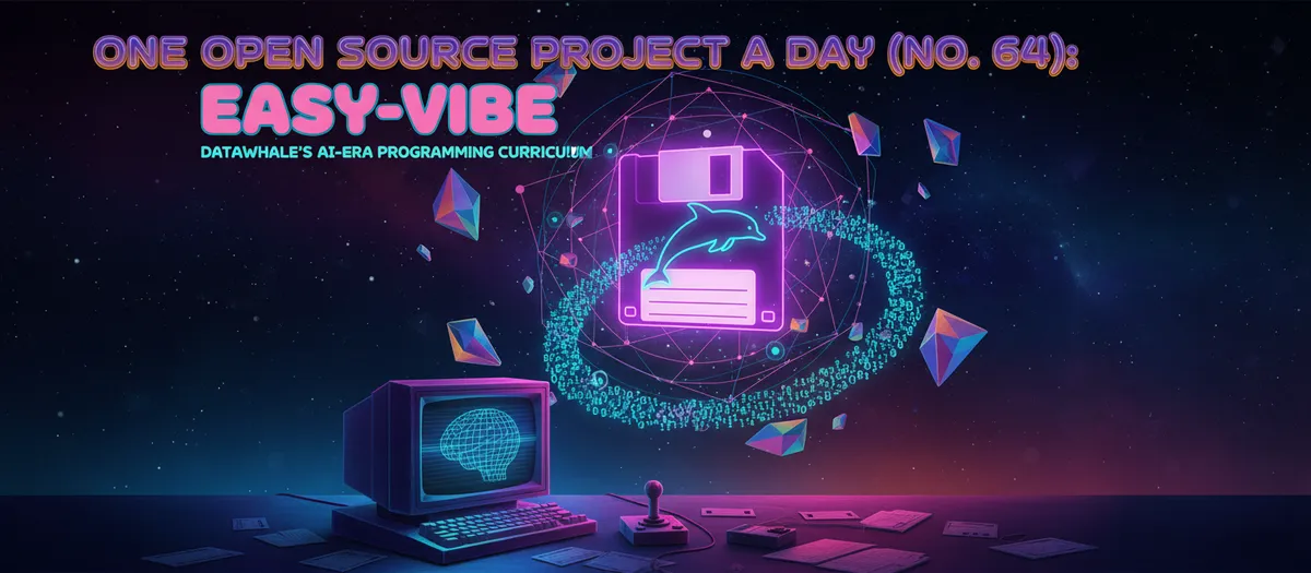 Cover image for One Open Source Project a Day (No. 64): Easy-Vibe - Datawhale's AI-Era Programming Curriculum