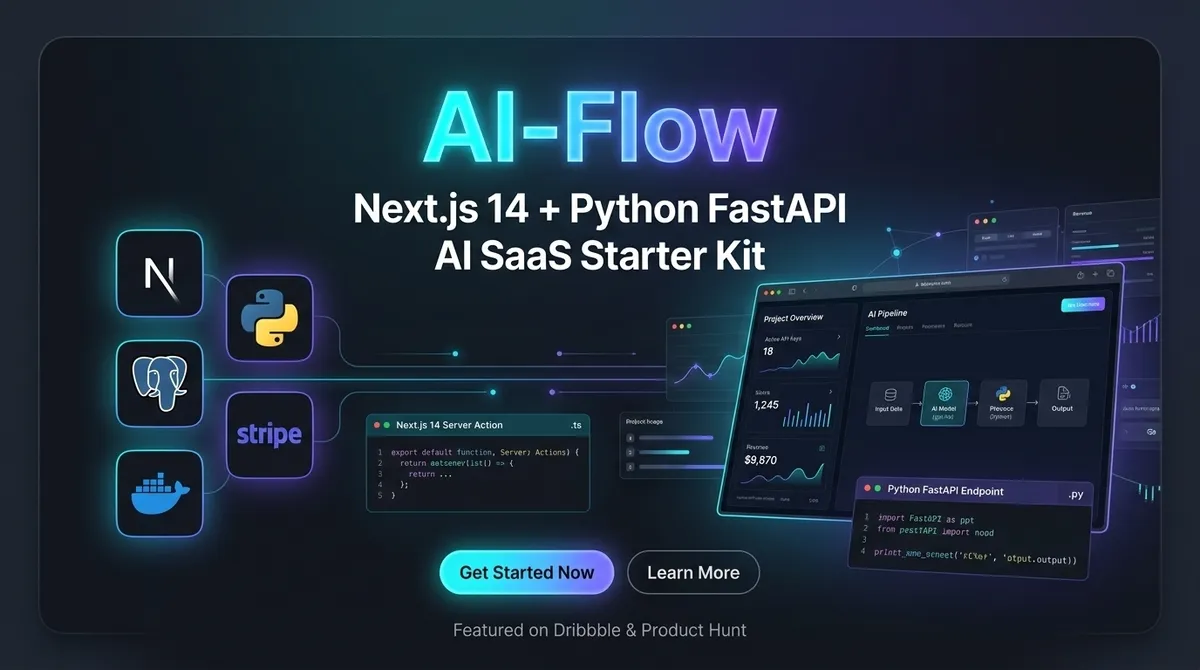 معماری فنی ساخت قالب آماده SaaS با Next.js ۱۴ و FastAPI پایتون
