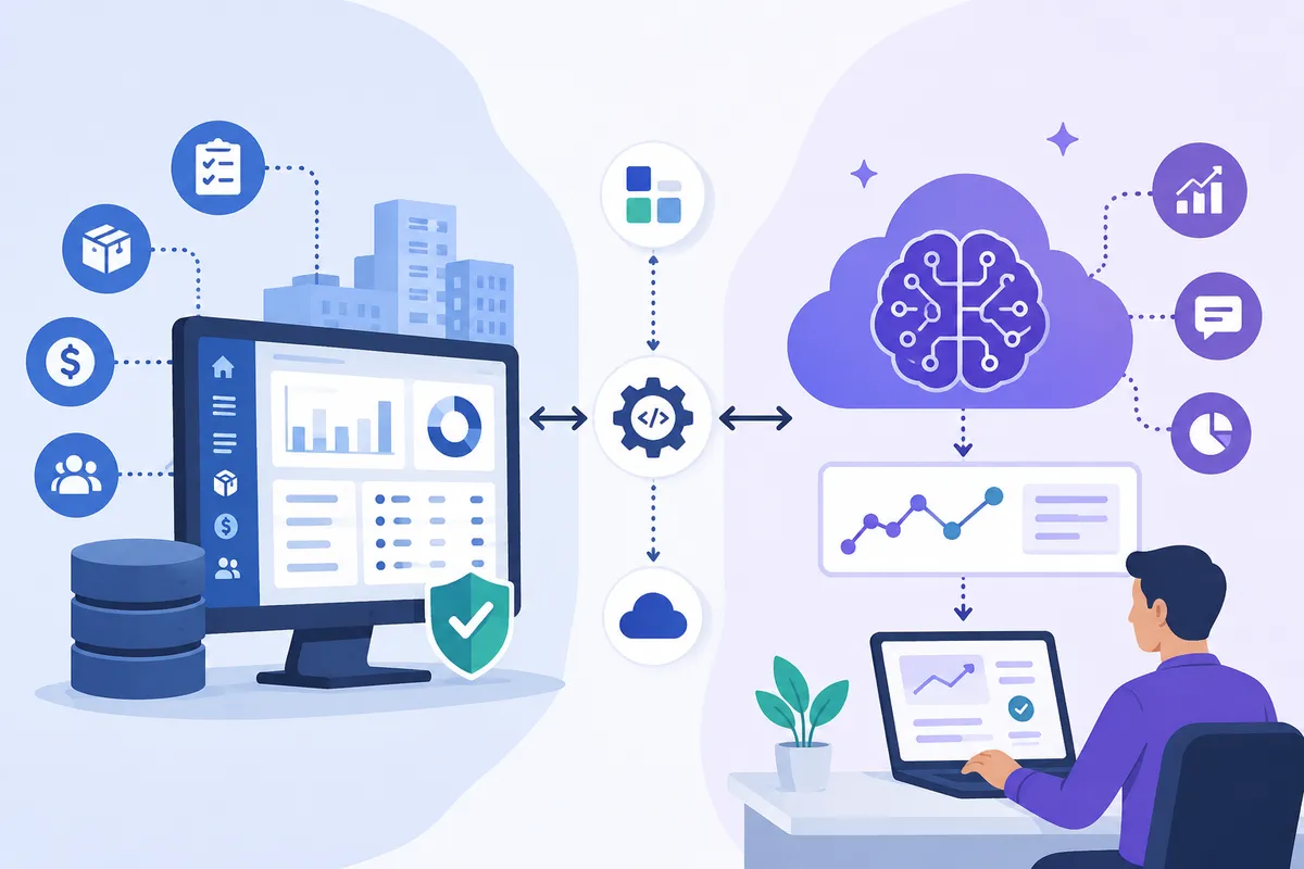 توقف قرار دادن هوش مصنوعی درون ERP (معماری بهتر اینجاست)