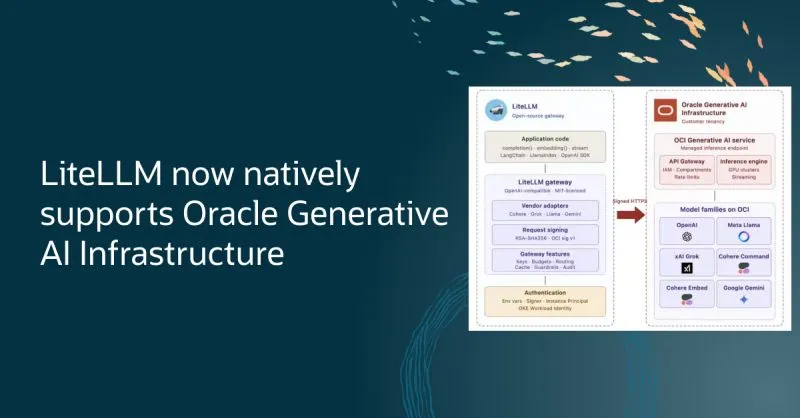 ارائهدهنده بومی LiteLLM در Oracle Cloud Infrastructure Generative AI