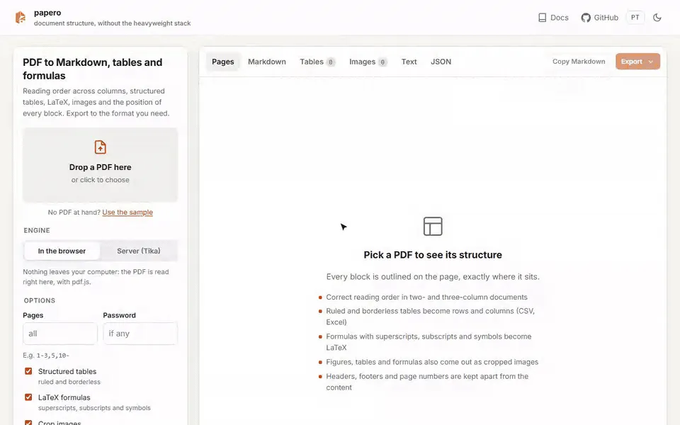 استخراجکننده متن PDF متنباز و سریع: API رایگان بدون ذخیرهسازی فایلها