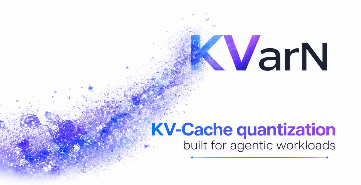 کوانتیزهساز KV-cache بومی vLLM برای عاملها: ۳ تا ۵ برابر زمینه، توان بالاتر از FP16، دقت FP16، بدون کالیبراسیون، با یک پرچم