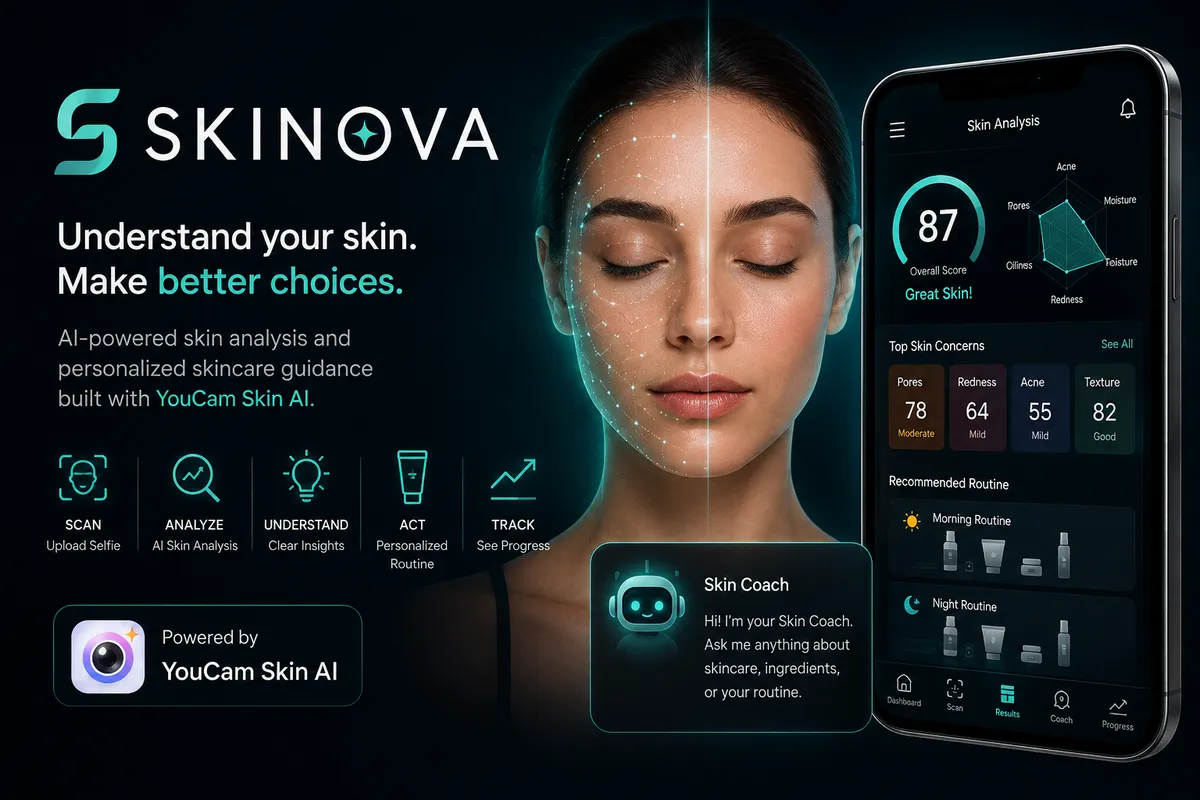 لوگوی رویداد SKINOVA - هکاتون هوش مصنوعی YouCam