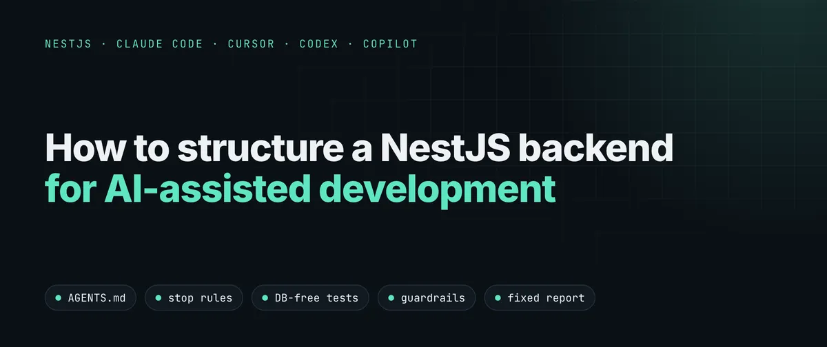 ساختاربندی بکاند NestJS برای توسعه با کمک هوش مصنوعی