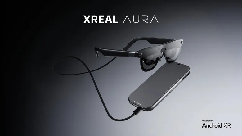 Xreal's Android XR Aura glasses.