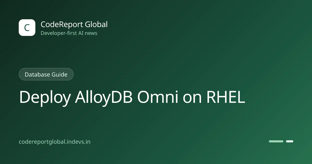 استقرار هماهنگکننده RPM AlloyDB Omni بر روی RHEL